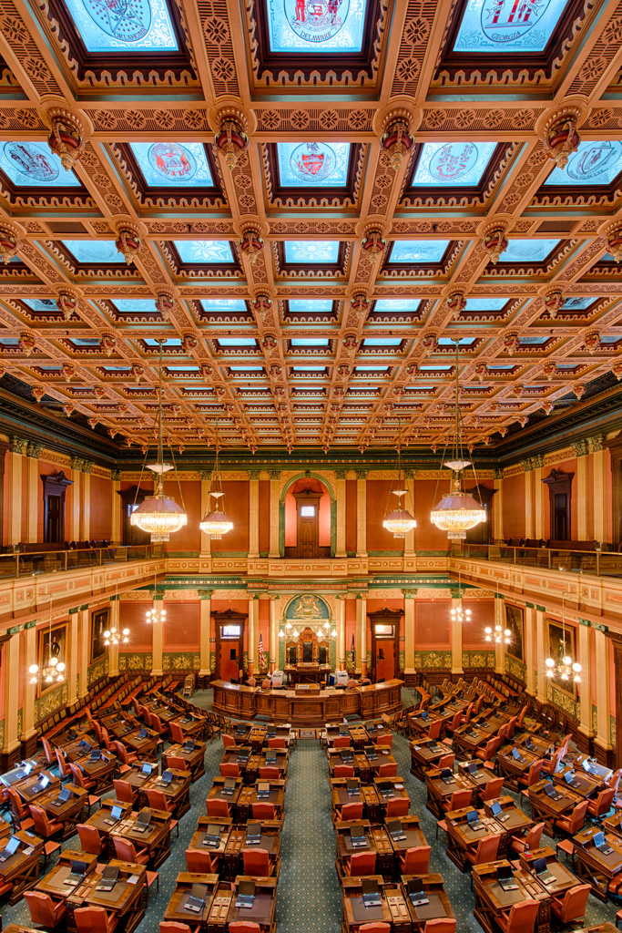 Michigan Capitol, House of Representatives Chamber, Nagel Photography