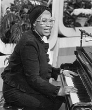Aretha Franklin at a Piano, ca. 1980