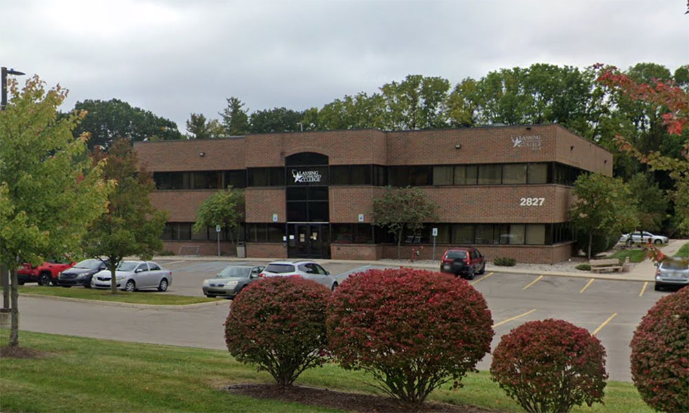 East Campus building and parking lot