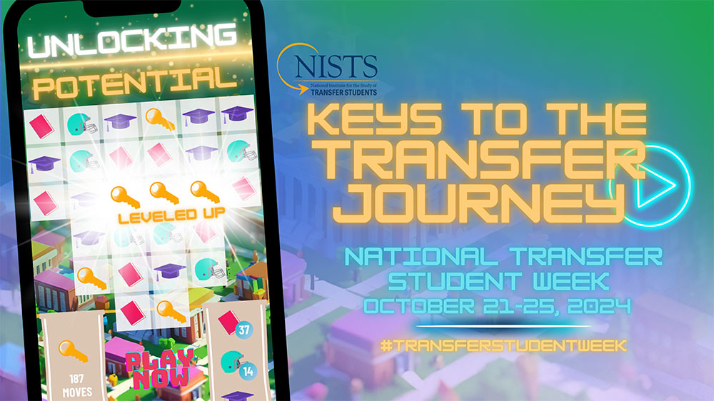 National Transfer Student Week October 21-25, 2024 - Keys to the Transfer Journey