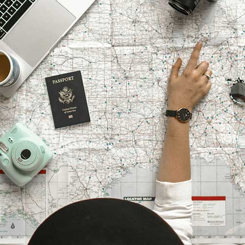 map and passport