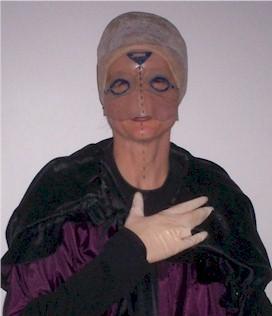 laura meyer wearing an alien costume