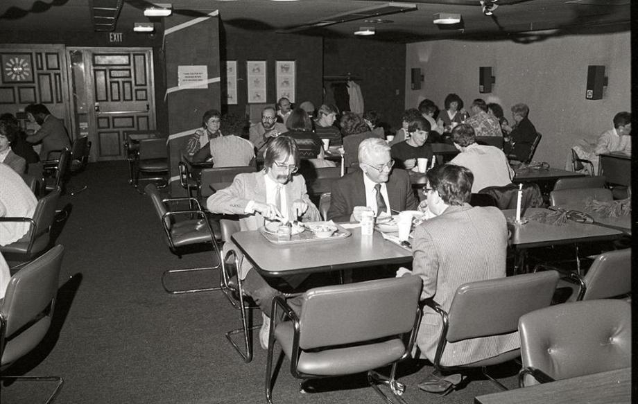 A meal in the Old Central Cafeteria.