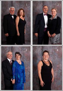 A set of four photographs of couples and individuals that attended LCC’s 50th Anniversary Gala Celebration. 