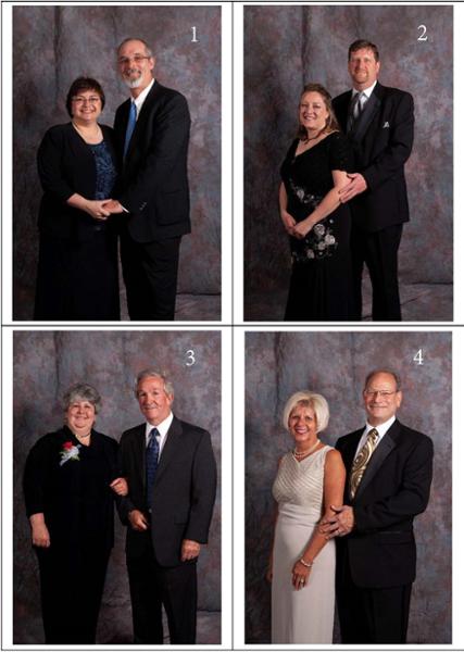 A set of four photographs of couples that attended LCC’s 50th Anniversary Gala Celebration.