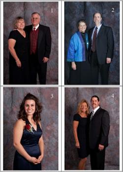 A set of four photographs of couples and individuals that attended LCC’s 50th Anniversary Gala Celebration.