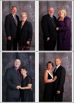 A set of four photographs of couples and individuals that attended LCC’s 50th Anniversary Gala Celebration.