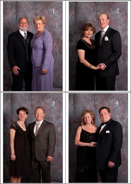 A set of four photographs of couples and individuals that attended LCC’s 50th Anniversary Gala Celebration.